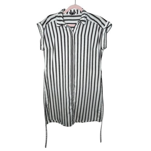 Express Black and White Striped Midi Dress - Picture 2 of 10